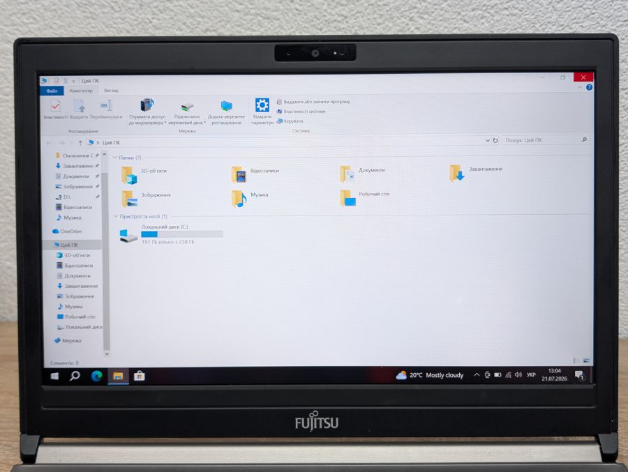 Уцінка! Ноутбук Б/В Fujitsu E736, Intel Core i5-6300U, DDR4 8 GB, SSD 256GB, 13" Full HD