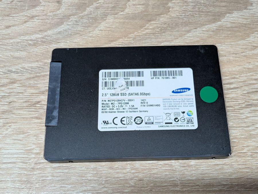 SSD Samsung MZ-7PD128M 128GB 2.5" Життя 100% Б/В