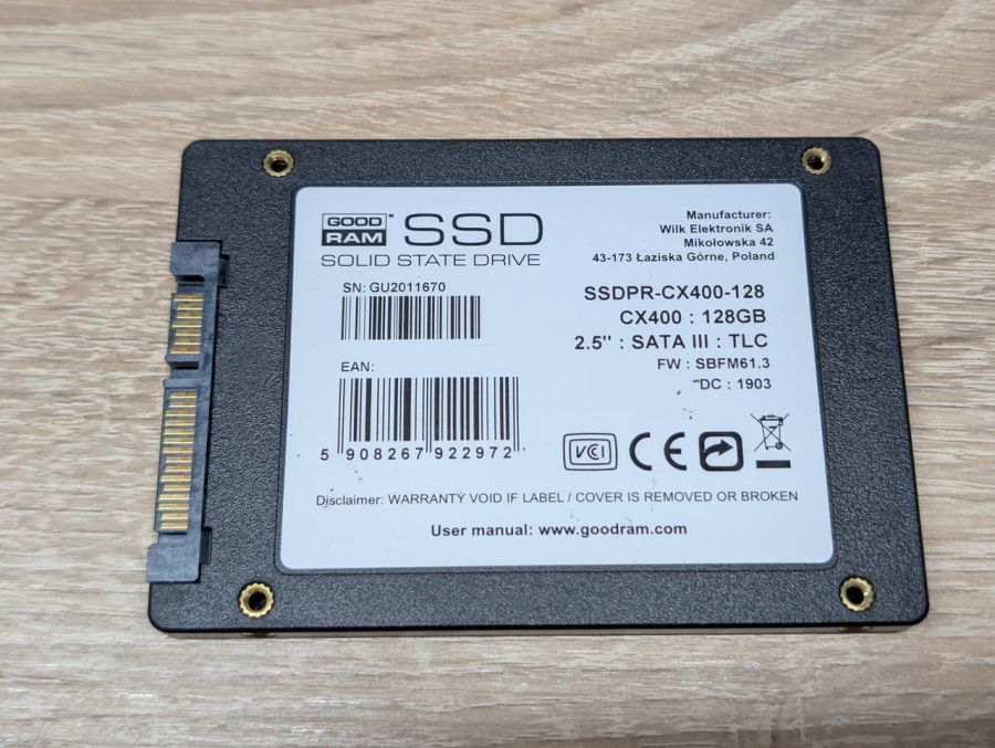 SSD Goodram CX400 128Gb 2.5" Життя 100% Б/В