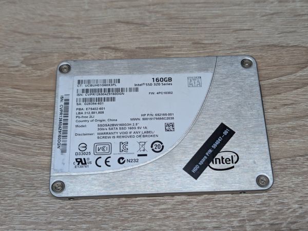 SSD Intel 320 Series 160Gb 2.5" Життя 99% Б/В