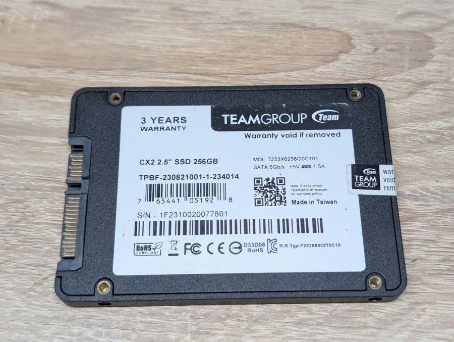 SSD Team Group CX2 256Gb 2.5" Життя 100% Б/В [ProductHub SKU TeamCX2]